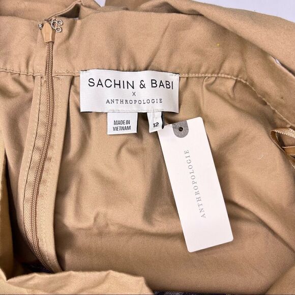 NEW Sachin + Babi Tan and Floral Jacquard Maxi Skirt Size 12 - Picture 9 of 14